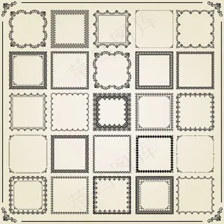 正方形花纹边框