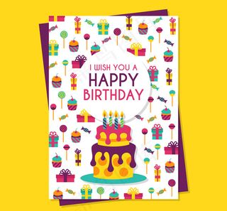 生日蛋糕祝福卡