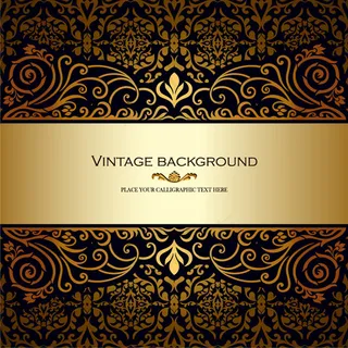 华丽金色花纹背景