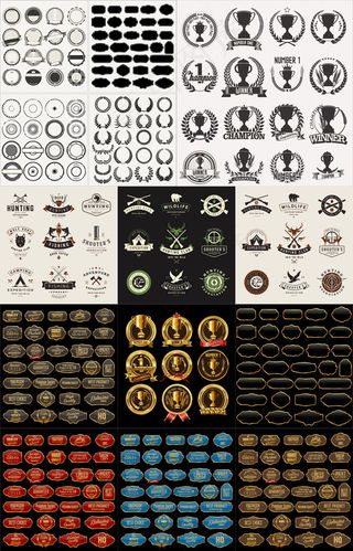 精美标签设计,免抠元素