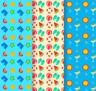 度假元素无缝背景