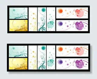 幼小线条动感花纹