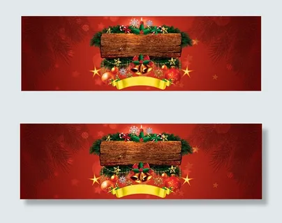 红色圣诞节海报