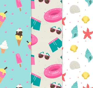 夏季度假物品背景