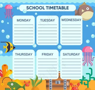 海洋生物课程表