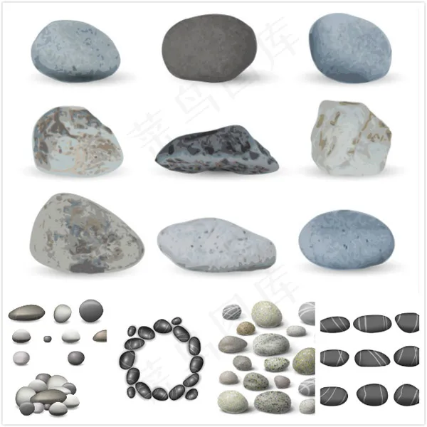 鹅卵石石头矢量eps,ai矢量模版下载