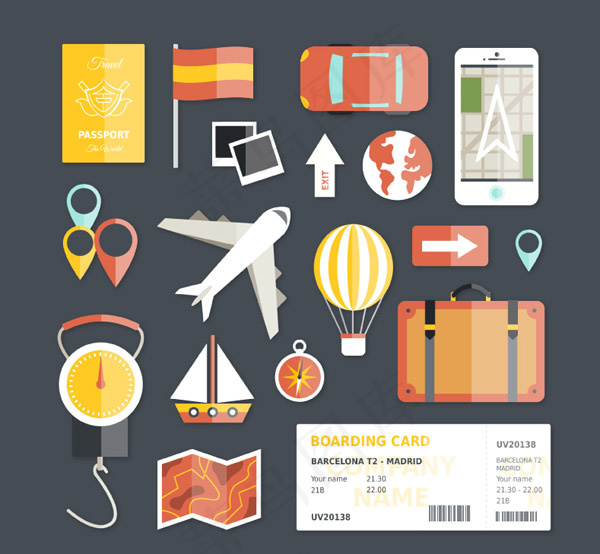 旅行元素矢量