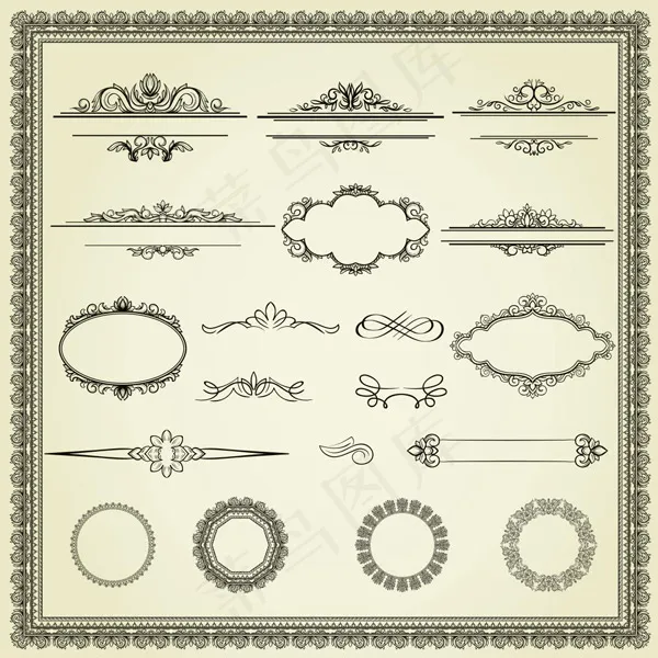 复古欧式花纹边框