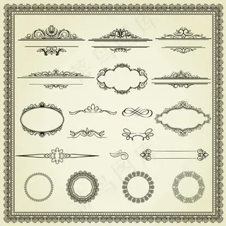 复古欧式花纹边框