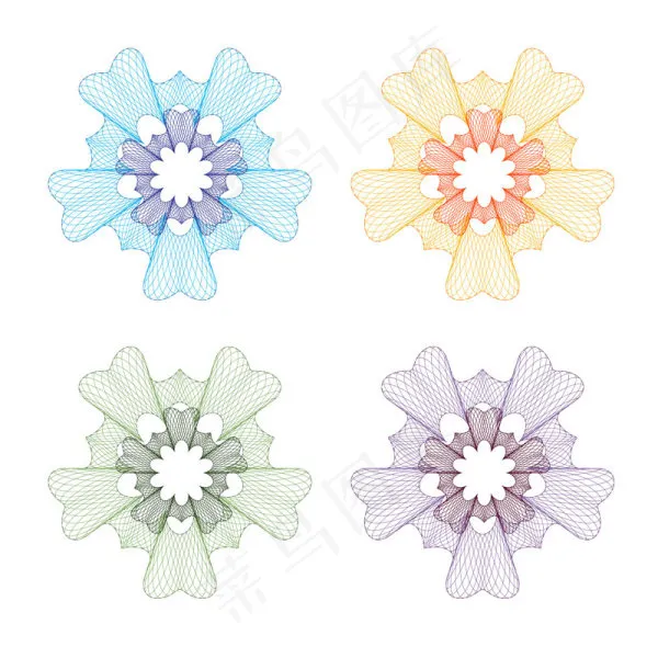 精美防伪花纹eps,ai矢量模版下载