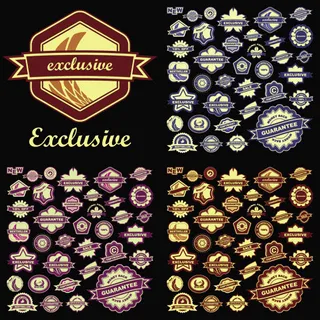 多色标签设计,免抠元素