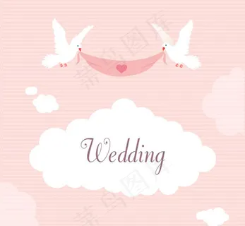 婚礼邀请卡矢量