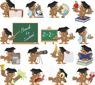 猫头鹰教育主题