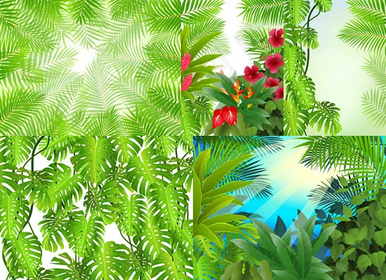 热带植物矢量eps,ai矢量模版下载