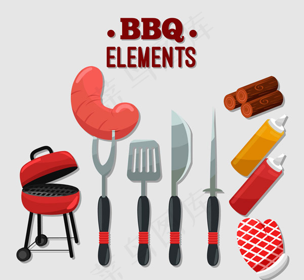 精美烧烤元素