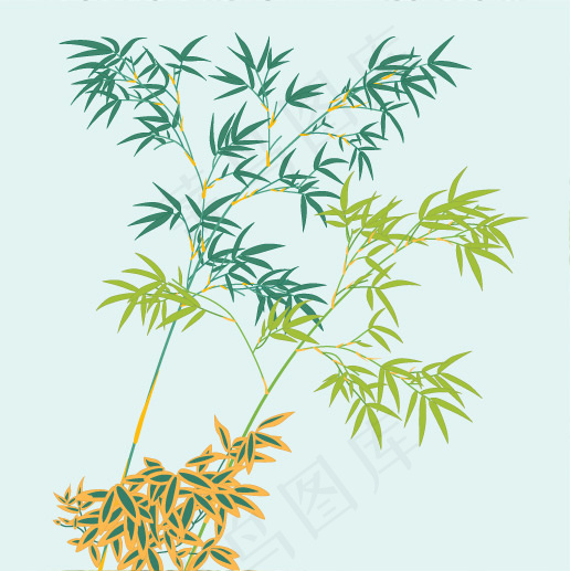 竹子ai矢量模版下载