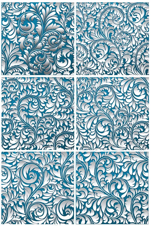 白色立体花纹eps,ai矢量模版下载