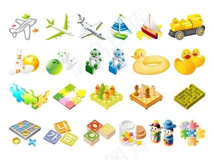 矢量儿童玩具3