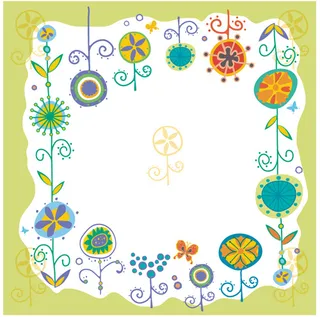 花朵元素边框