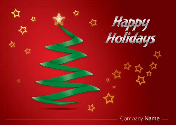 精美假日贺卡psd模版下载