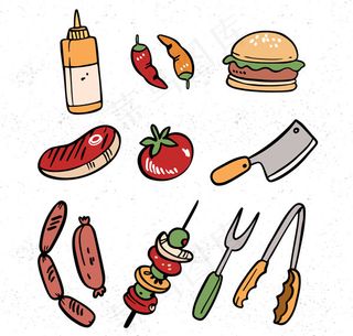 野营食物和工具