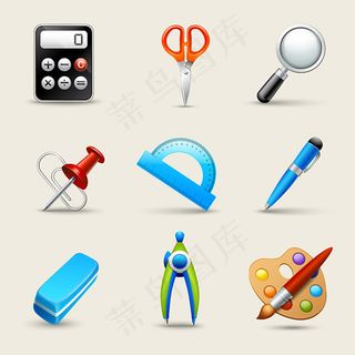 学习用品图标,免抠元素