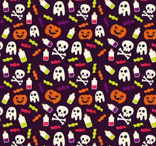 万圣元素无缝背景