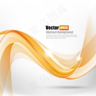 橙色曲线抽象背景
