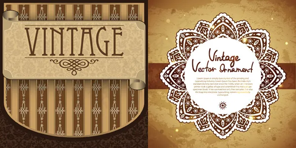 欧式古典卡片eps,ai矢量模版下载