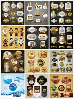 品质标签矢量,免抠元素