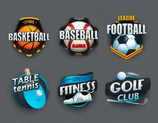 球类运动图标,免抠元素