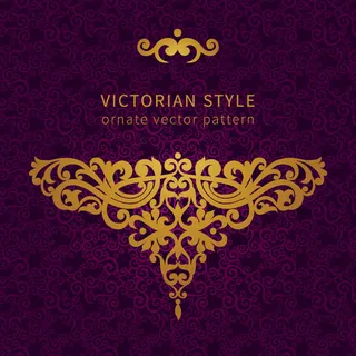 维多利亚花纹背景
