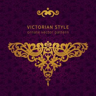 维多利亚花纹背景