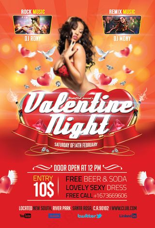 激情之夜酒吧海报