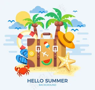夏季海滩行李箱