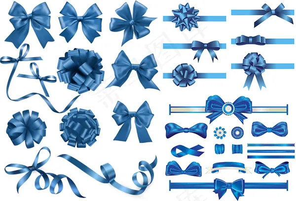 蝴蝶结丝带ai矢量模版下载