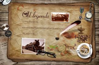 木板上的怀旧物品