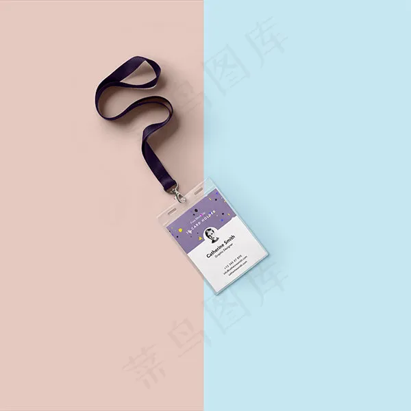 胸卡样机psd模版下载