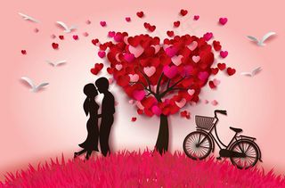 情人节海报矢量