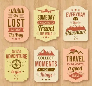 旅行话语标签,免抠元素