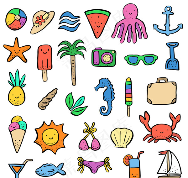 夏季度假元素
