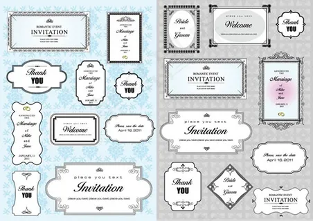 邀请卡标题边框