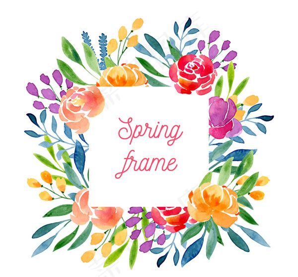 春季玫瑰花框架