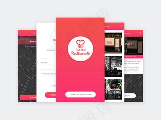 寻找餐厅APP模板