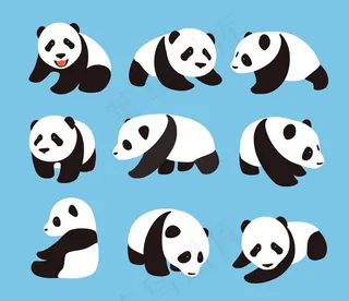 卡通可爱大熊猫
