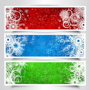 彩色雪花banner
