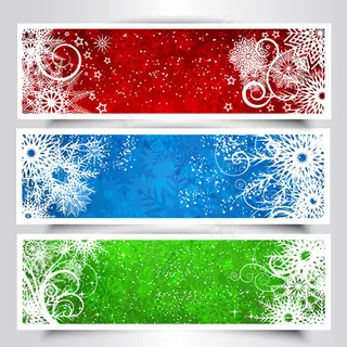 彩色雪花banner
