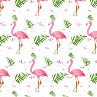 火烈鸟无缝背景
