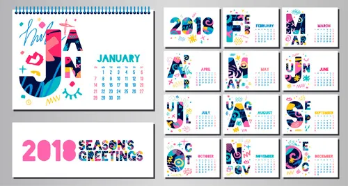 2018年台历设计