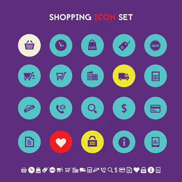 圆形网页图标,免抠元素eps,ai矢量模版下载